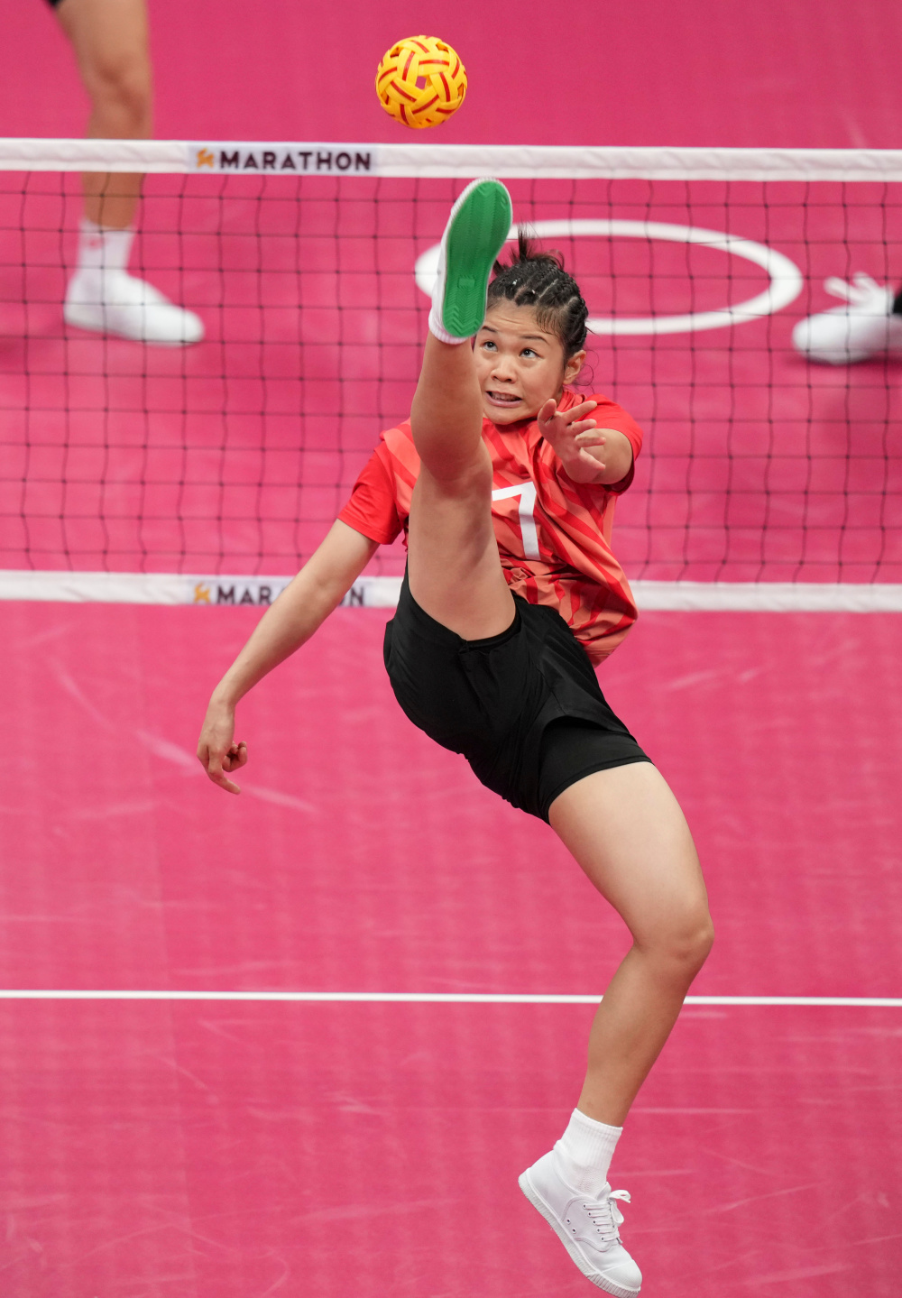 藤球女子单组团体预选赛中国队不敌老挝队2
