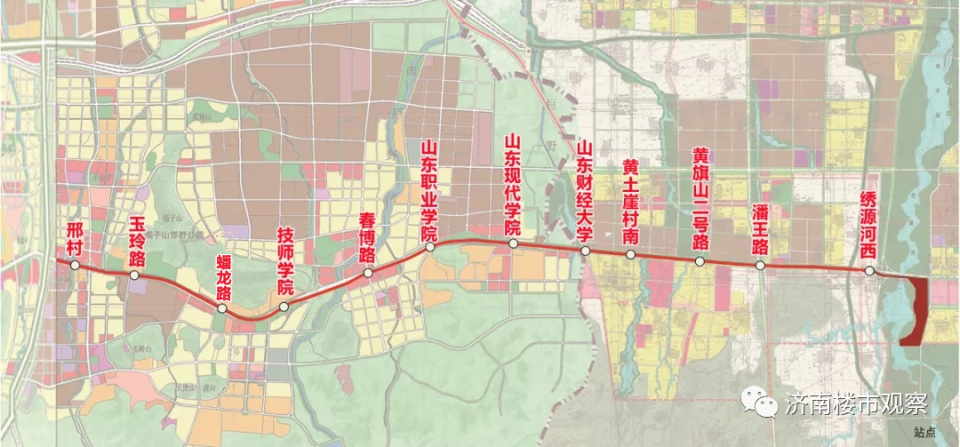 济南轻轨4号线线路图图片