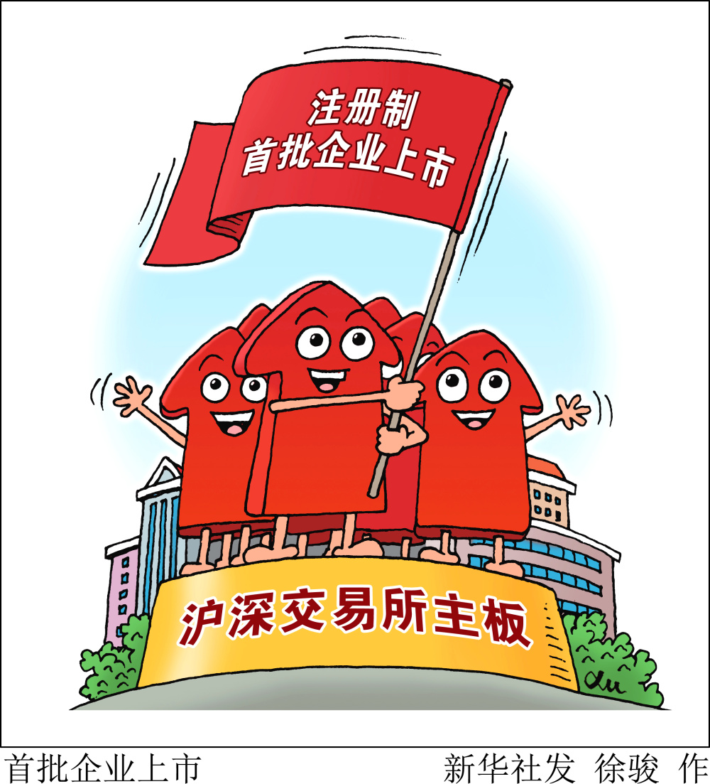 图表漫画经济首批企业上市