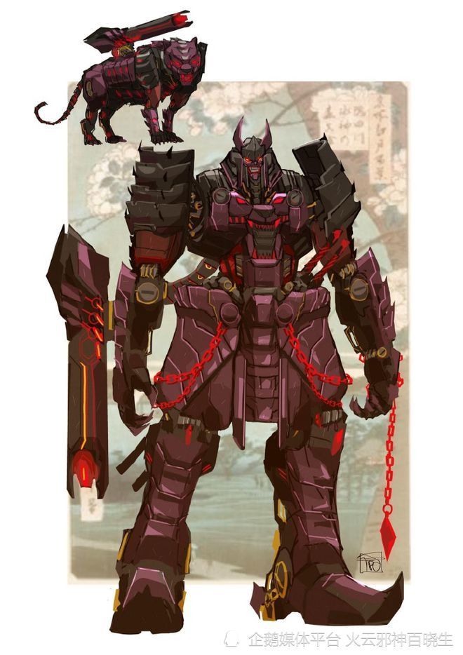 武士风格的变形金刚