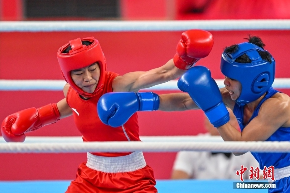 杭州亚运会中国选手吴愉获拳击女子50公斤级金牌