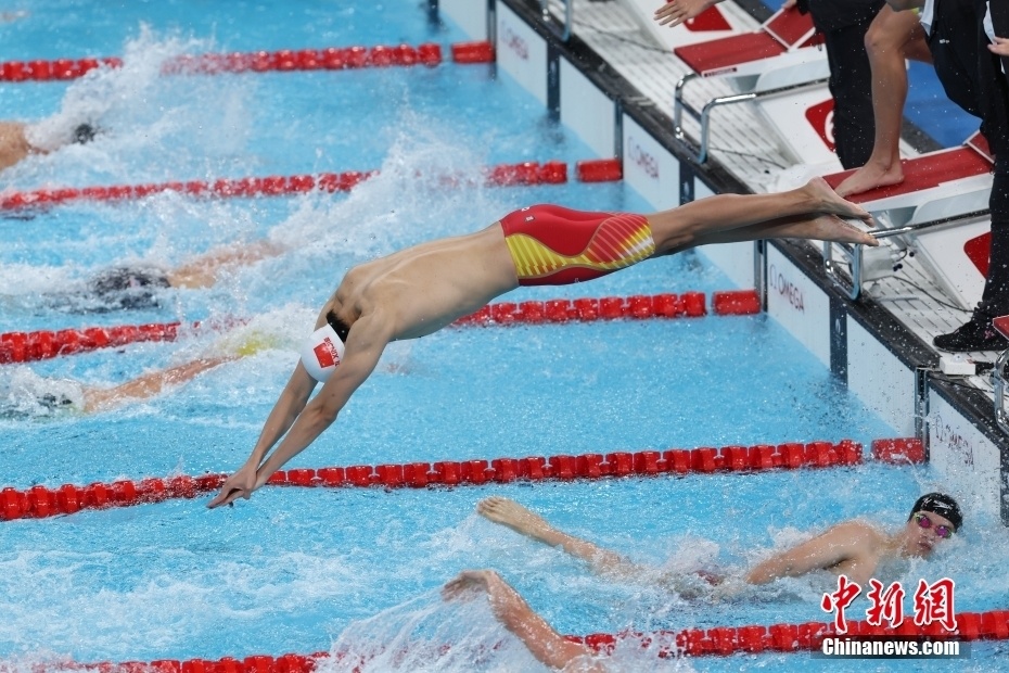 (巴黎奥运)中国队获男子4×100米自由泳接力第四名