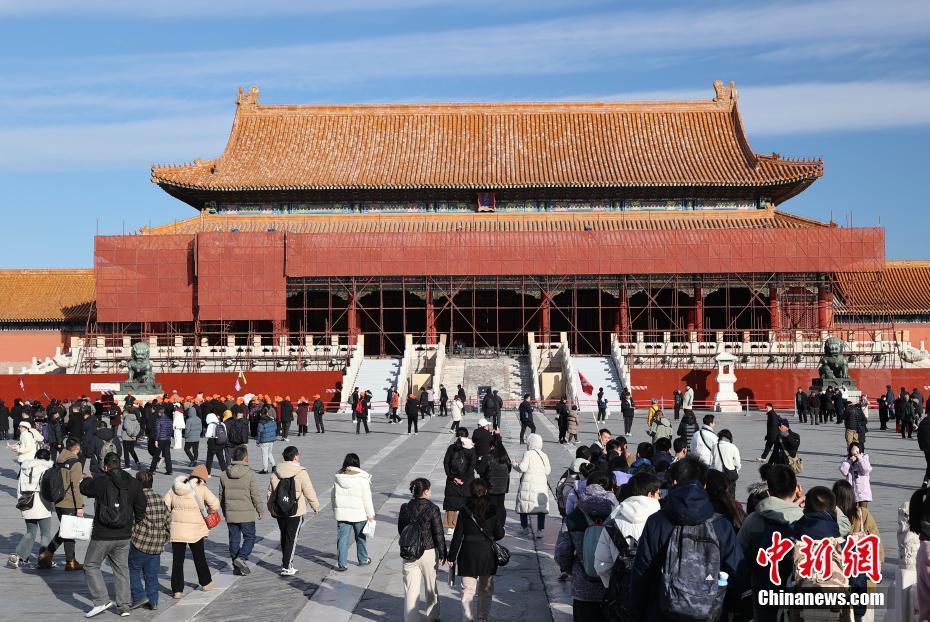 北京故宫最大的宫门太和门进行修缮工作_腾讯新闻
