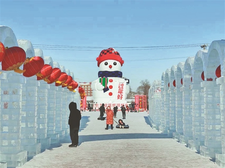 双鸭山雪景图片