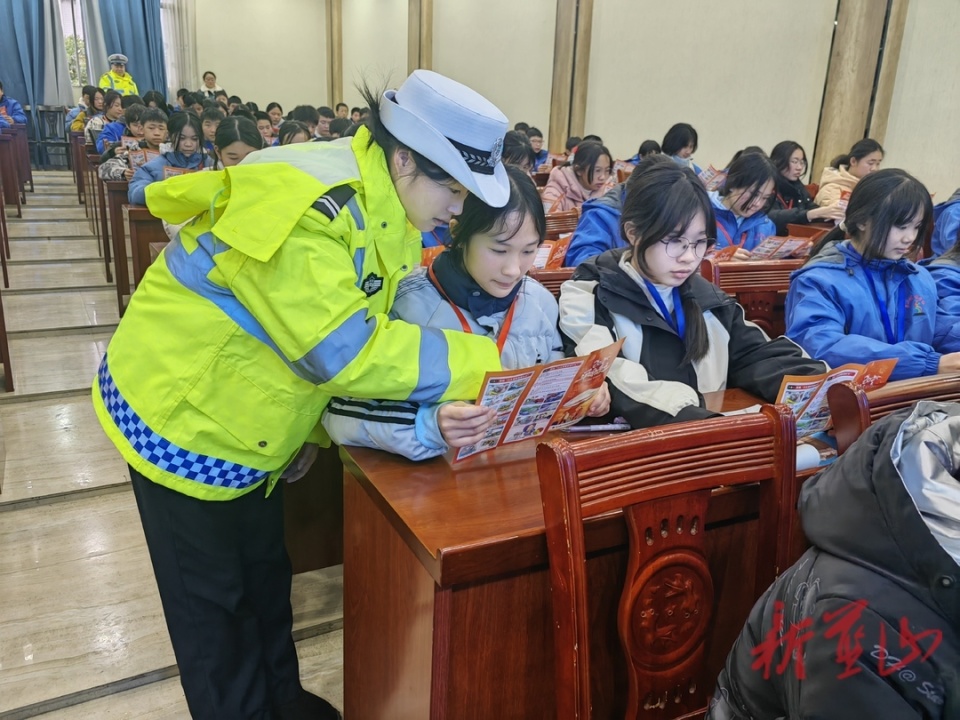 蓝山一堂别开生面的交通安全教育课
