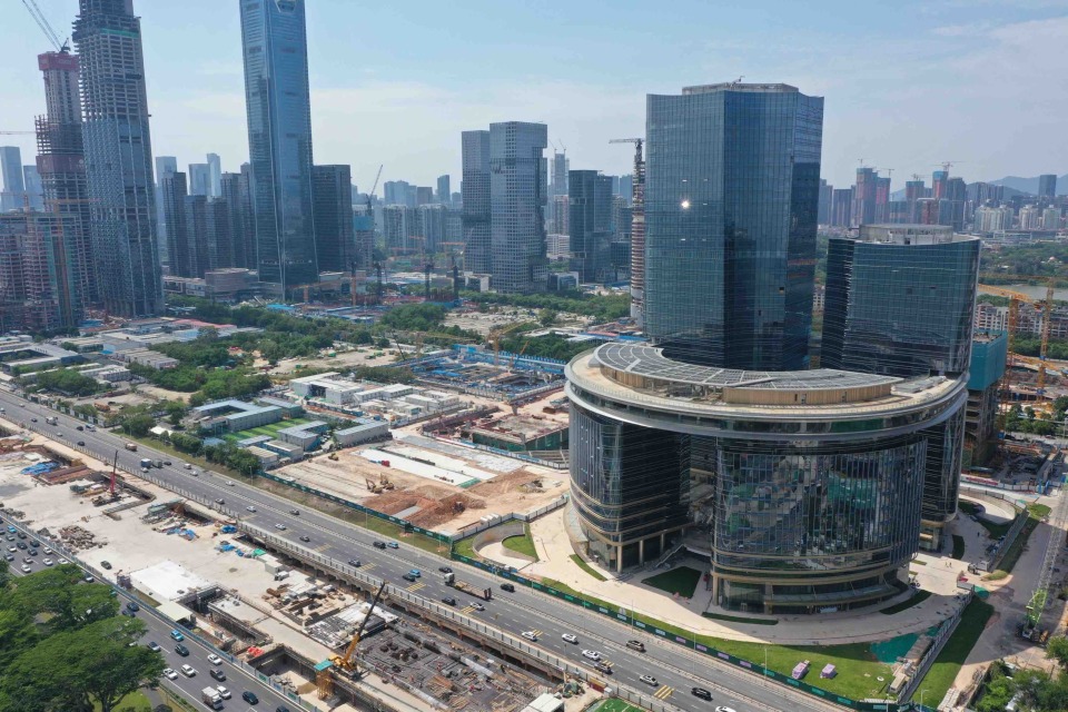 视频 图集 | 航拍深圳湾超级总部基地建设现场