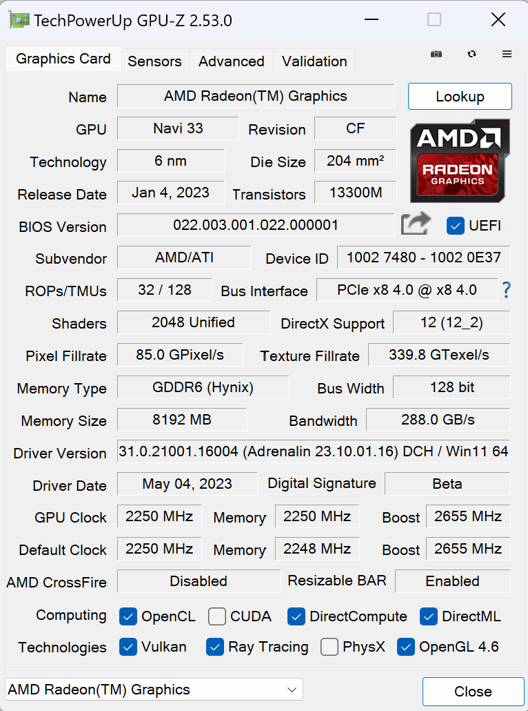 实现1080p高帧率高画质游戏自由amdradeonrx7600显卡测评