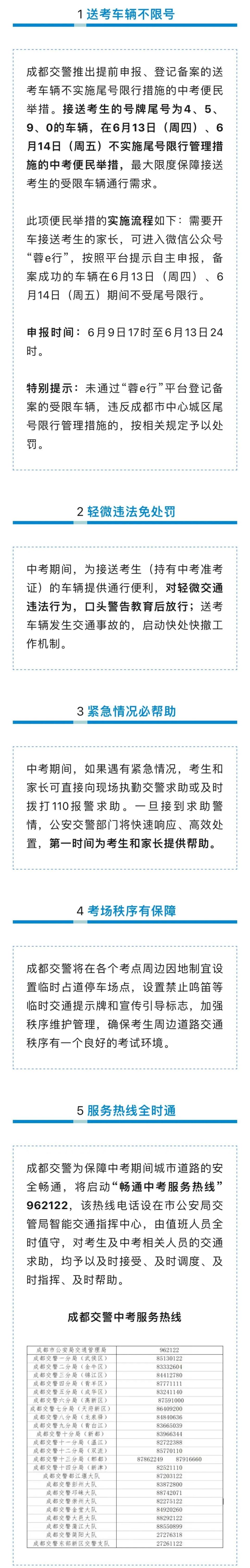 事关中考,成都交警最新发布!