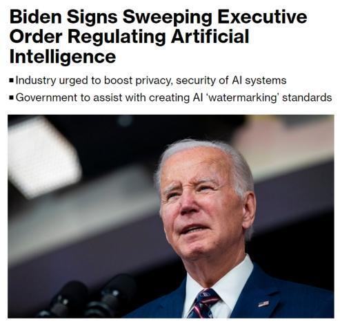 美国总统拜登签署行政令 全面监管人工智能研发-腾讯新闻