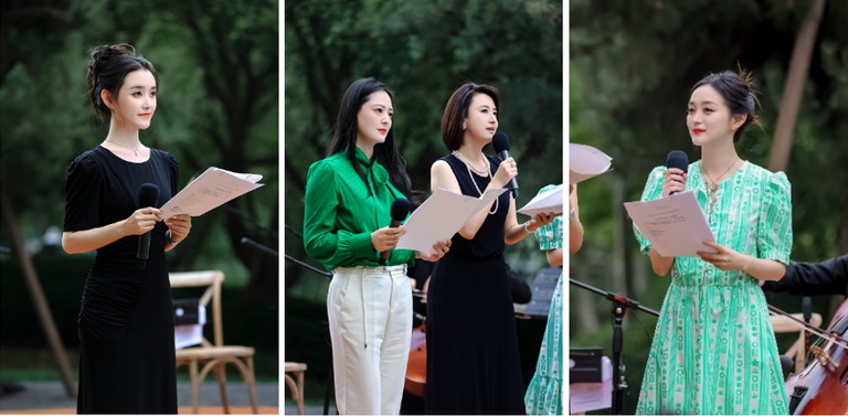 演员蒋依依,电视剧制作人黄澜和中国电视节目主持人张蕾,演员何泓姗