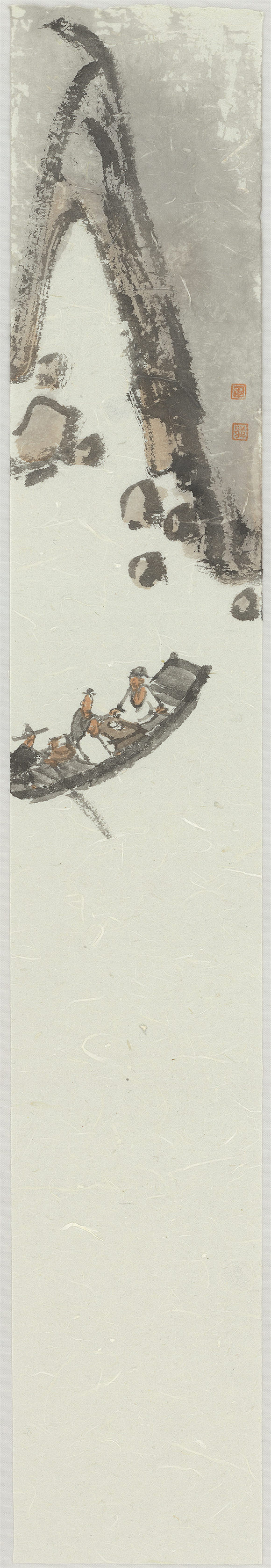 李学明作品 |《赤壁月夜》李学明作品 |《画船已过溪桥》李学明作品