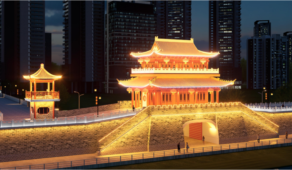 金川门新建城楼亮化方案公布!你是啥意见?