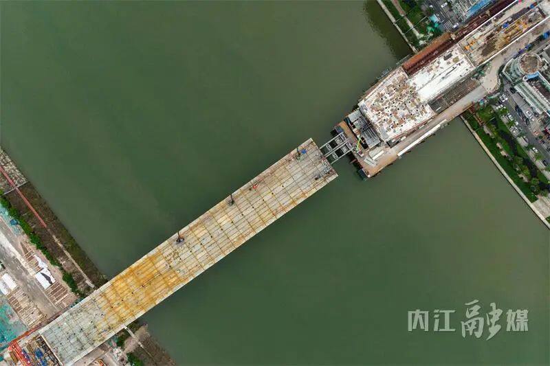 内江城区这座大桥建设进度更新