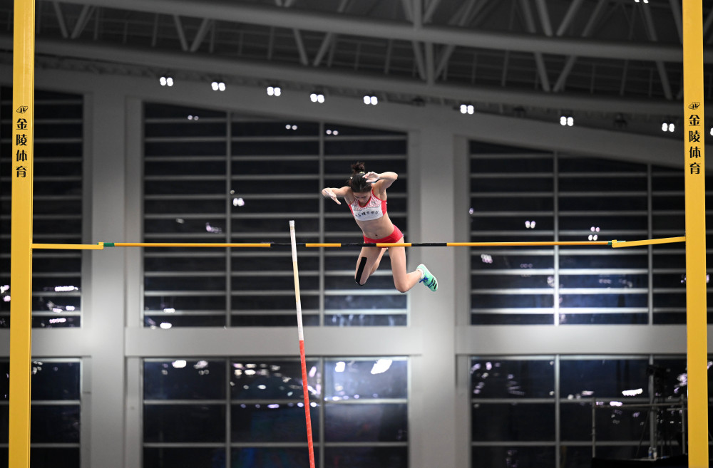 体育田径全国室内锦标赛女子撑竿跳高赛况3