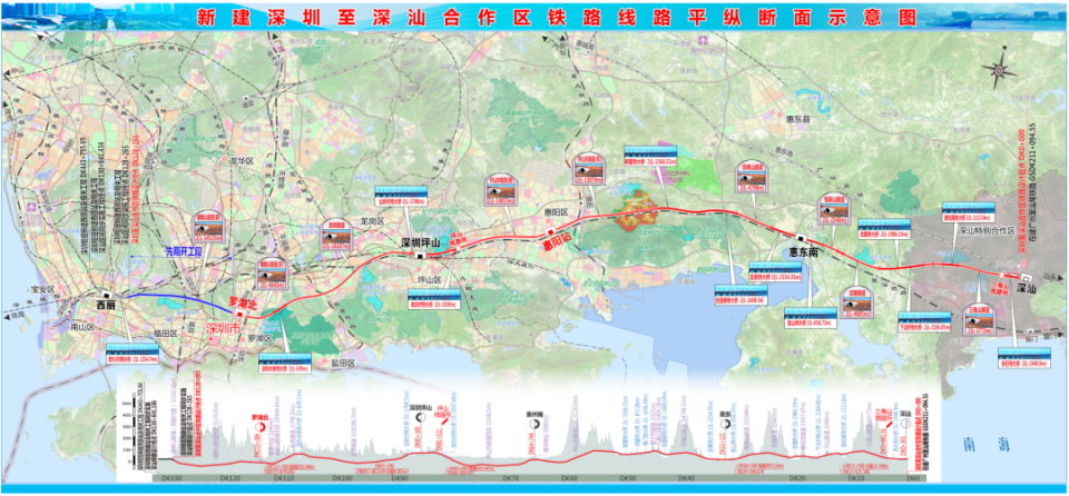 深汕铁路承担着深汕特别合作区与深圳市区间高频高速城际功能,建成后