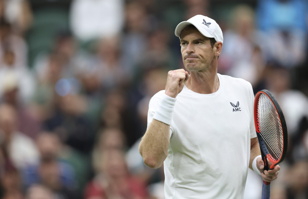 体育网球温网穆雷晋级男单次轮