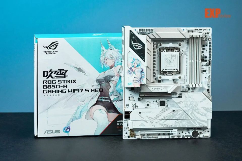 华硕ROG STRIX B850-A NEO吹雪评测：接口全白化，BIOS界面大升级