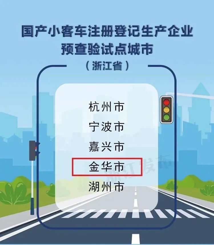 便民新举措成为国产小客车注册登记生产企业预查验试点其中金华便利