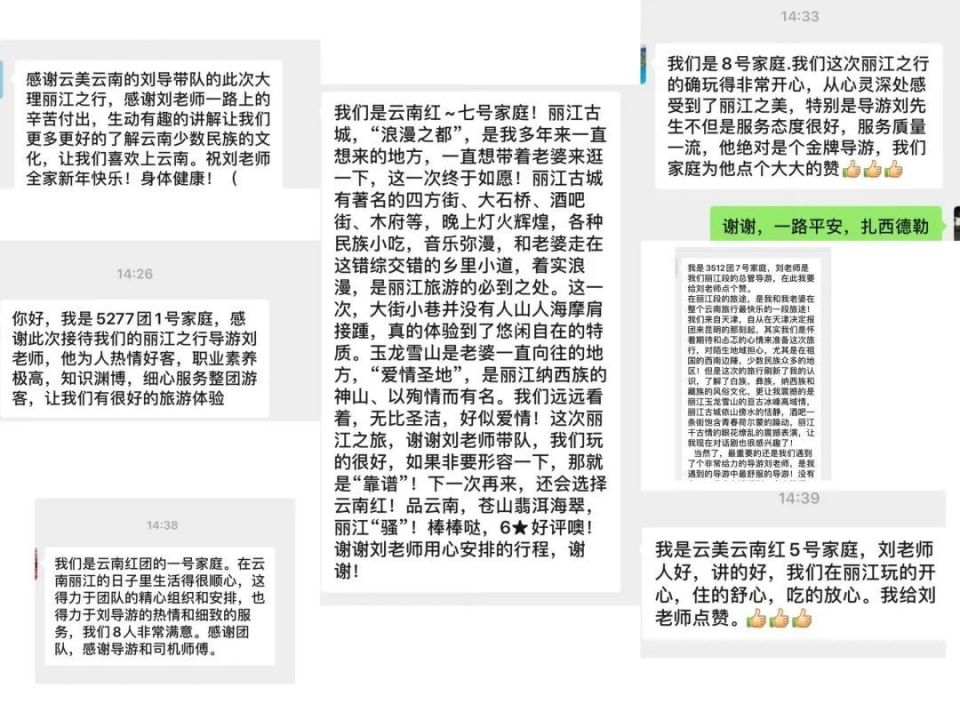 文旅正能量丨以正能量传递导游新形象,丽江导游受到游客点赞