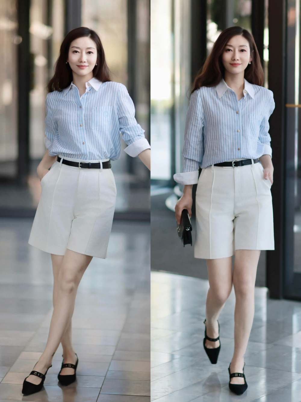 Gallery - Áo sơ mi đã trở nên vô cùng phổ biến trong mùa hè này, và chúng trông rất thanh lịch và sành điệu khi kết hợp với quần short, chân váy hoặc quần dài! - image 2