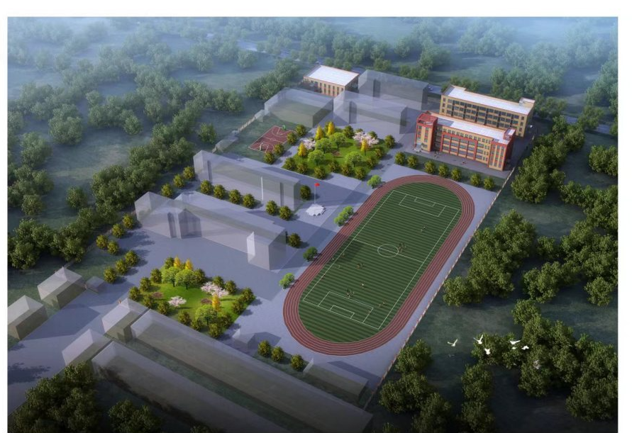 "官山中学改扩建项目于今年3月开始建设,现已完成整体工程的95%以上.