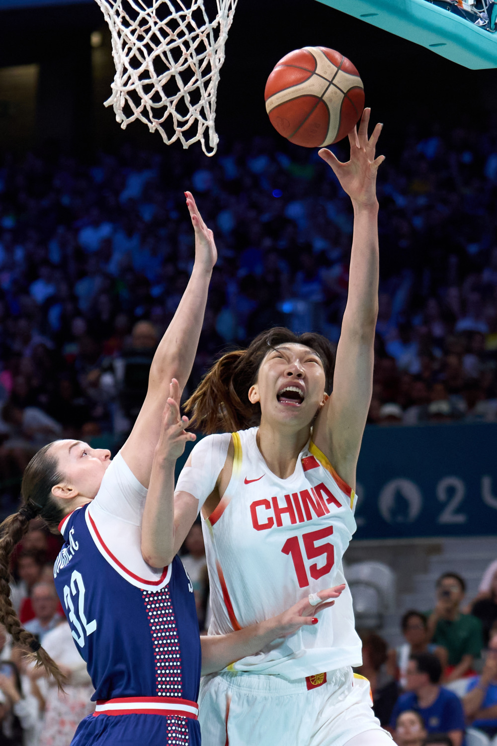 巴黎奥运会丨篮球——女子小组赛:中国队不敌塞尔维亚队(2)