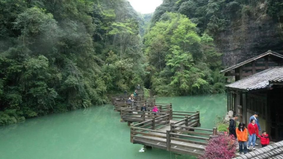 吸引了各地游客纷至沓来,不仅红果树的荟萃风光美不胜收,绥阳双河洞的