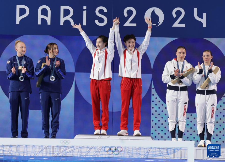 巴黎奥运会 | 跳水——女子双人3米板:中国选手昌雅妮/陈艺文夺得金牌