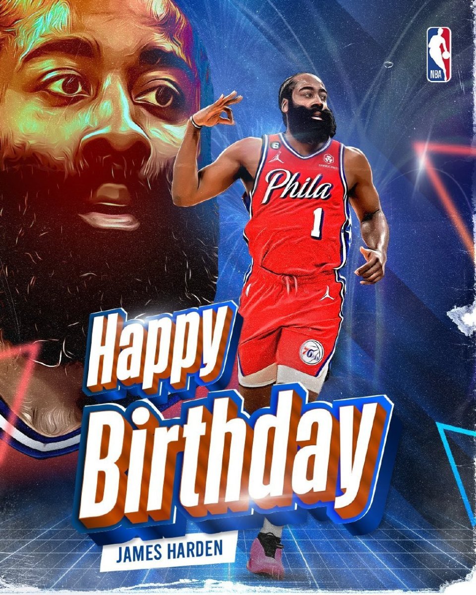 尴尬76人官方晒海报祝哈登34岁生快大胡子此前炮轰球队被重罚