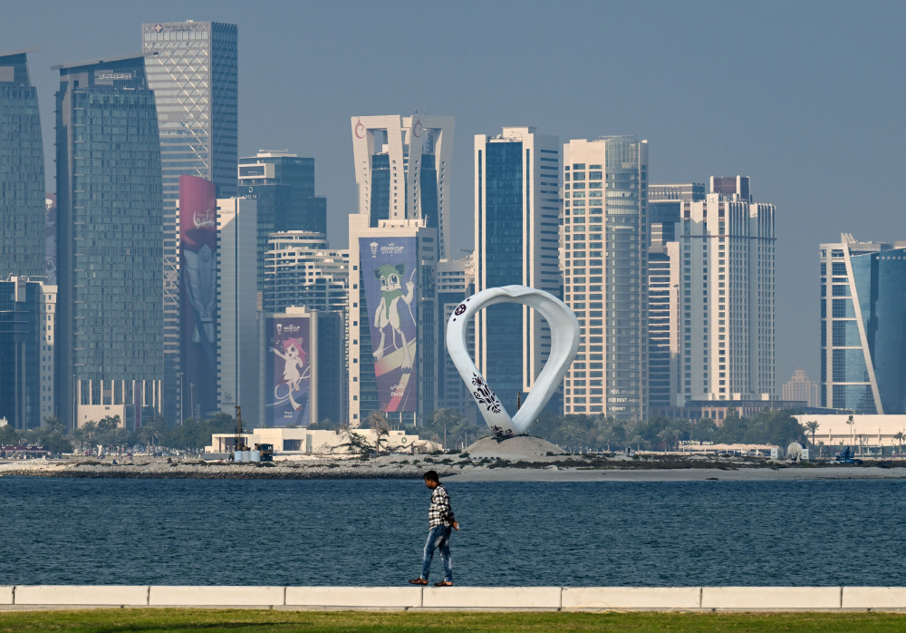 多哈街头亚洲杯氛围渐浓_腾讯新闻