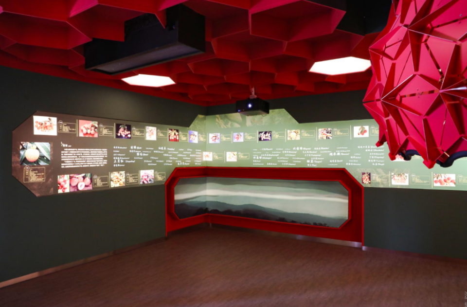 岭南胜景参观者可以在声光交错呈现千百年来荔枝文化的发展历程以诗词