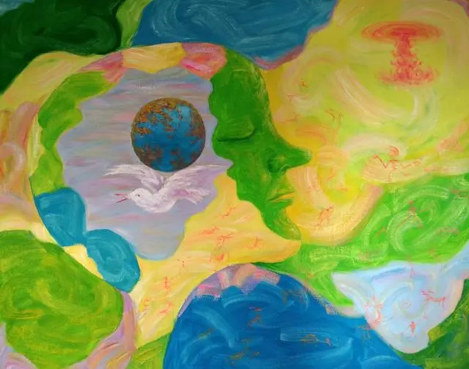 当油画成为人类命运的预示——解析尹小飞地球村系列作品的创作意义与