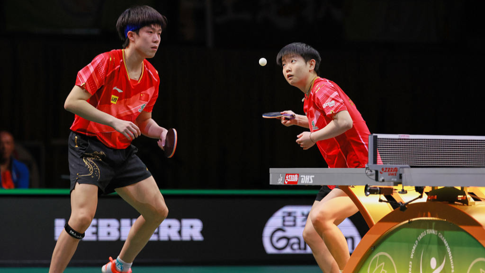 德班世乒赛混双决赛王楚钦孙颖莎夺冠