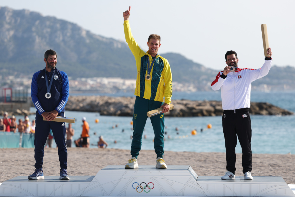 巴黎奥运会丨帆船——澳大利亚选手获得男子爱尔卡7级单人艇金牌