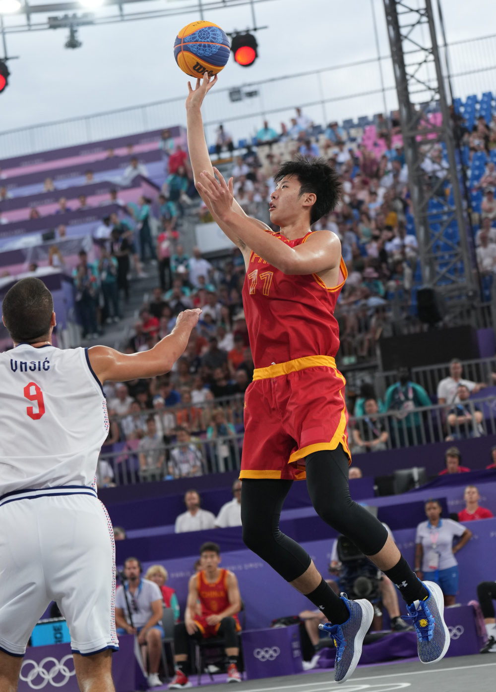 巴黎奥运会丨三人篮球——男子分组循环赛:中国队胜塞尔维亚队