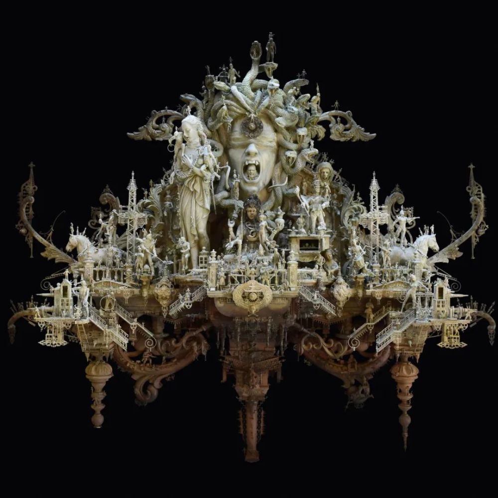 后工业洛可可大师,用超过1000个零件,组成奢华的雕塑_腾讯新闻