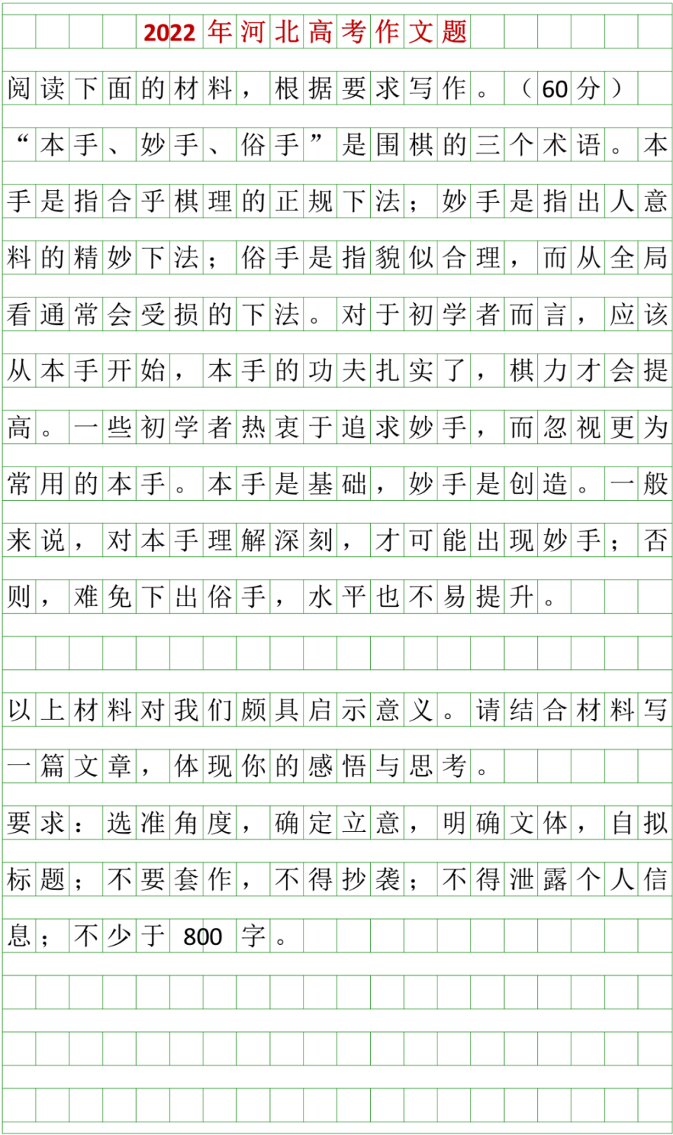 河北2024高考作文题出来啦!你会怎么写?