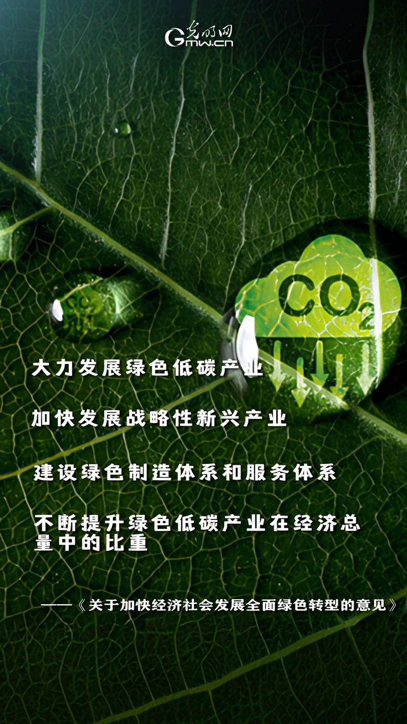 推进绿色低碳发展丨不断提升绿色低碳产业在经济总量中的比重_腾讯新闻