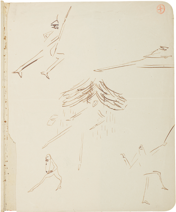 卡夫卡画作手稿.106号.