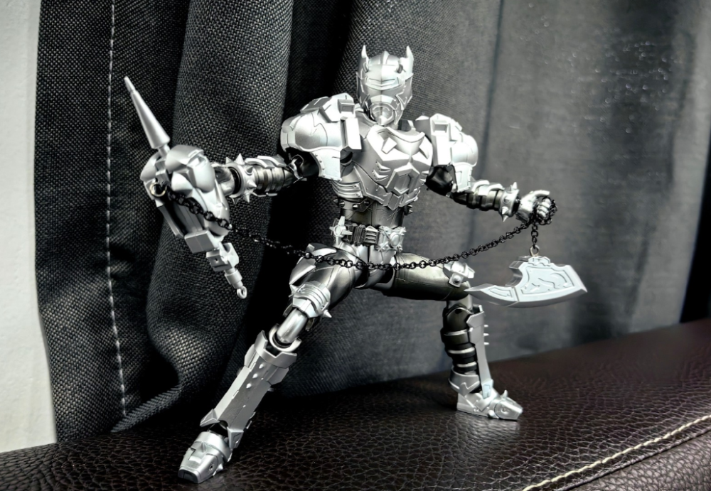 形刻系列铠甲勇士雪獒侠可动手办灰模公开 官方还原了废案武器