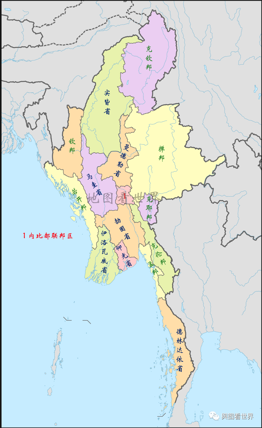 缅甸邦康地图图片