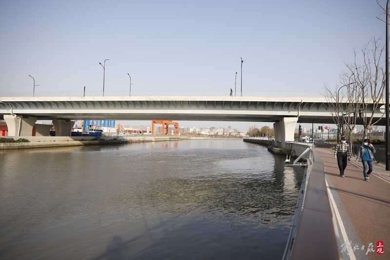 真光路跨苏州河桥位于中外环间,紧贴车流密集的中环北翟路枢纽.