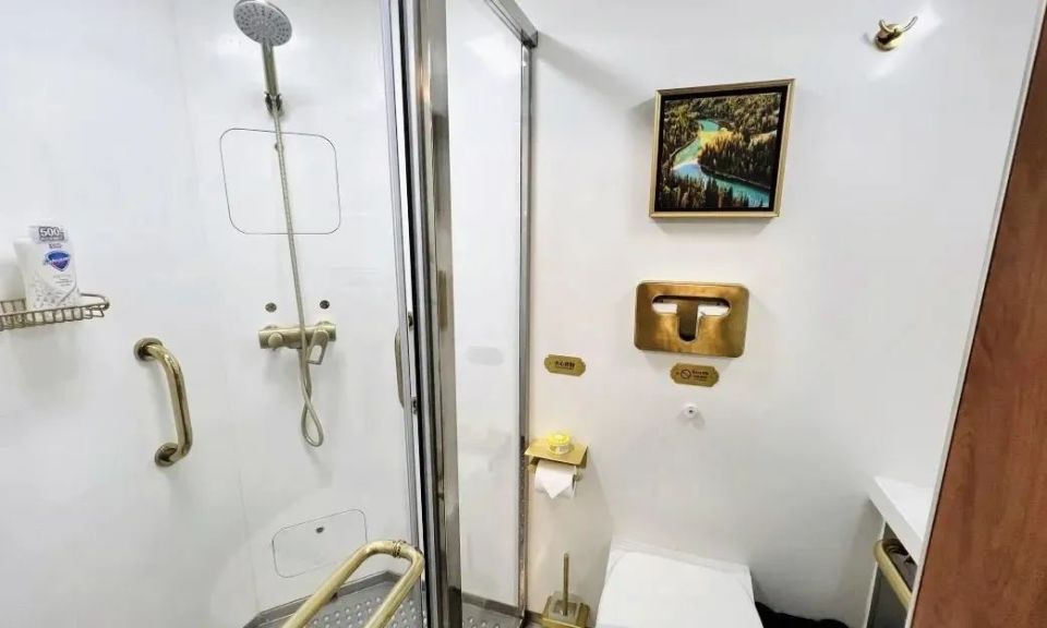 新东方快车由软卧车厢,餐车,酒吧车组成,全列卧铺.