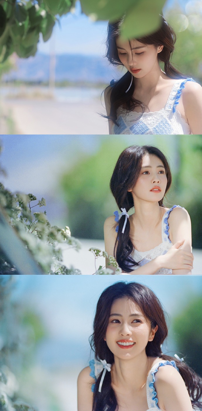 白鹿情人节晒照清新脱俗,笑容甜美超治愈,身材颜值在线宛如初恋