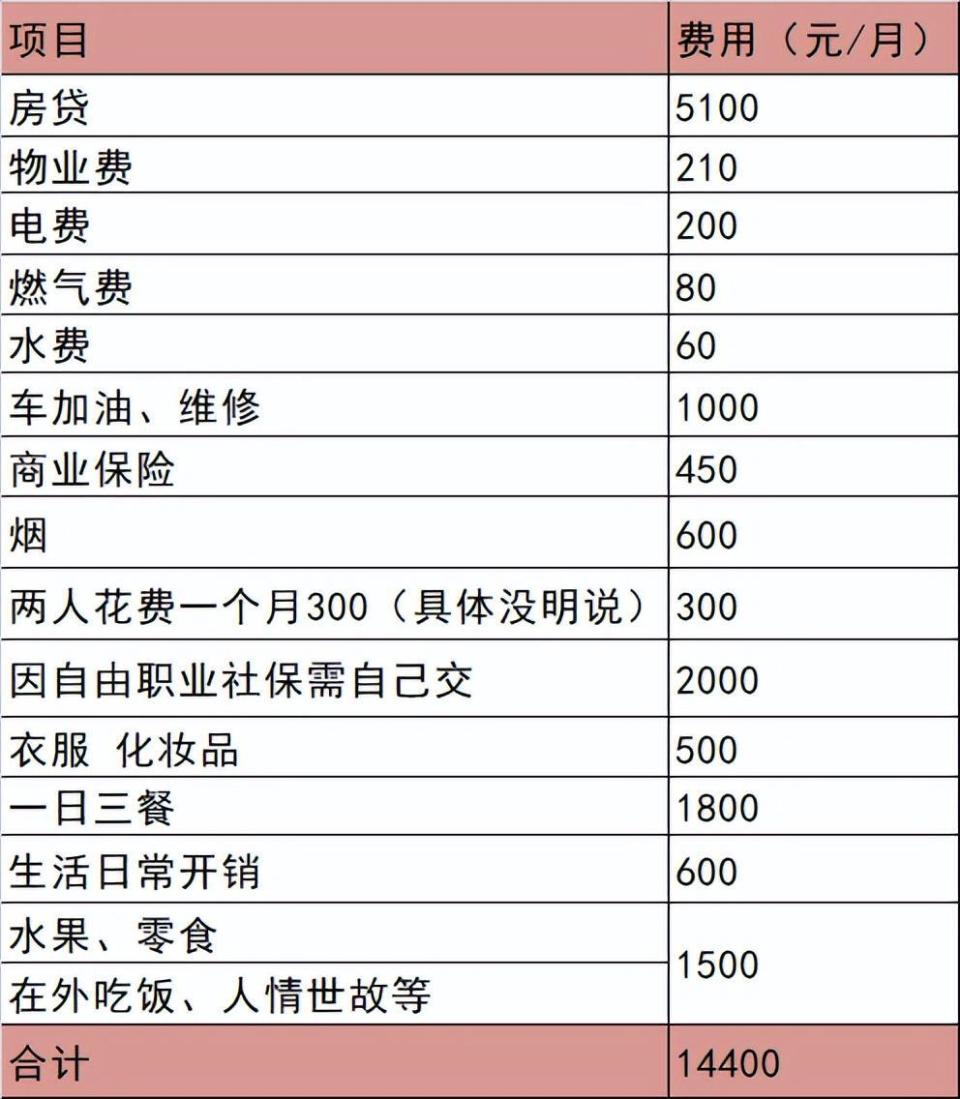 无锡一对90后夫妻月账单曝光 网友:惊呆了