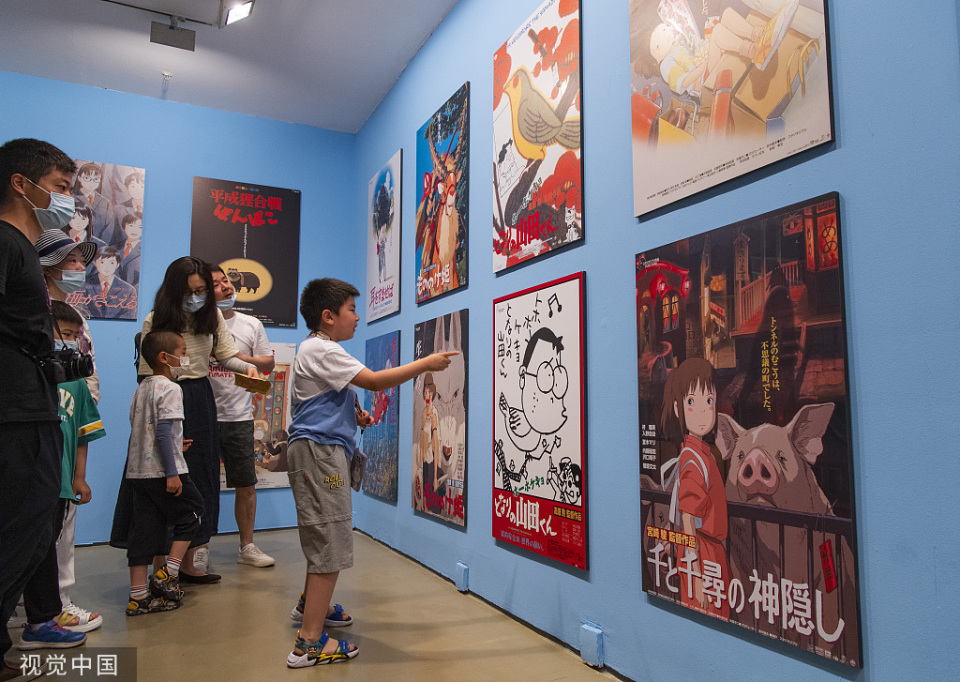 2021年6月12日,"宫崎骏与吉卜力的世界"动画艺术展在北京今日美术馆
