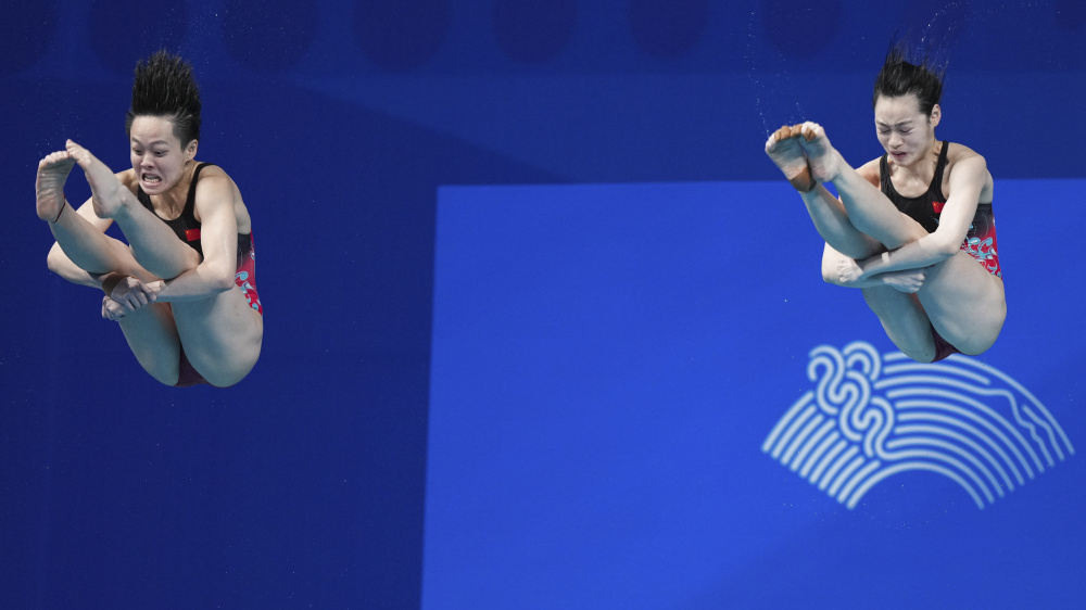 跳水——女子双人3米跳板决赛赛况-腾讯新闻