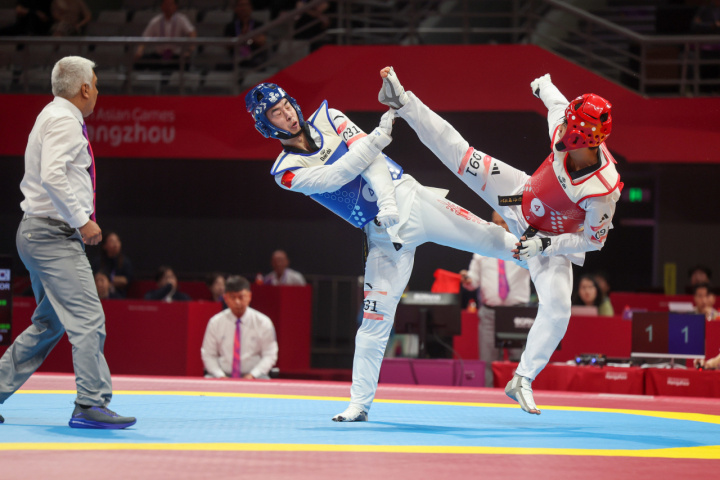 杭州亚运会跆拳道混合竞技团体决赛 中国队战胜韩国队夺冠(组图)_腾讯