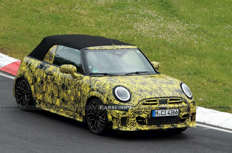 全新mini cooper jcw敞篷版谍照 或拥有手动挡可选