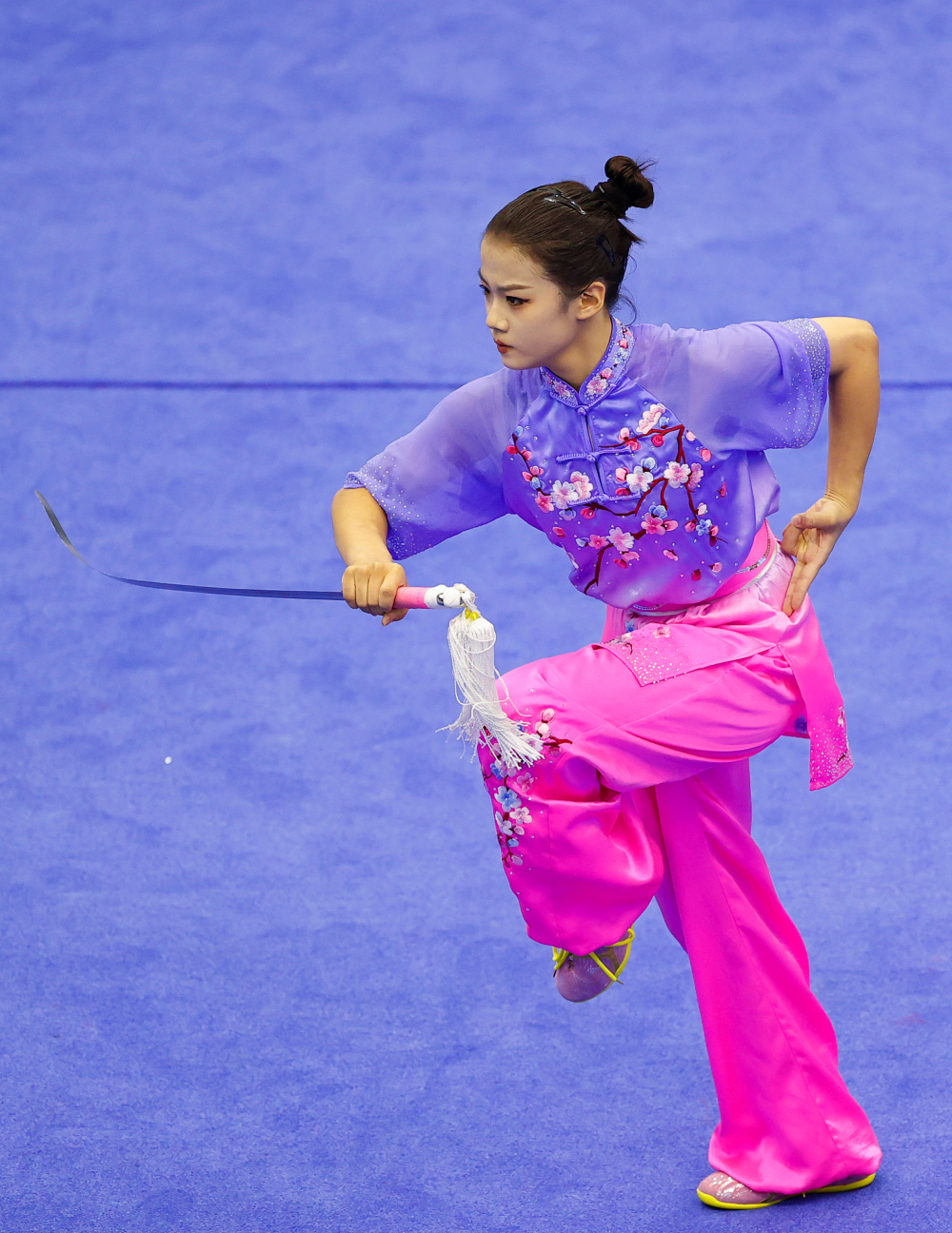 武术套路中学组女子自选剑术赛况